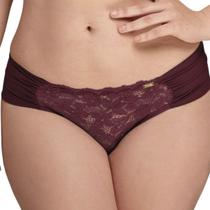 Calcinha Tanga Rendada com Lateral Drapeada Dilady Calcinha Tanga Rendada com Lateral Drapeada Dilady