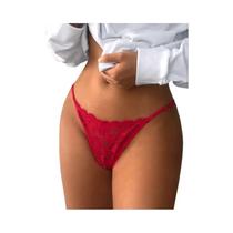 Calcinha Tanga Transparente De Renda Sexy Feminina Oca G String Lingerie