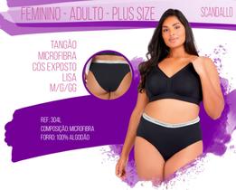 Calcinha Tangão Confort Calçola Cós Exposto Lisa/Estampado Atacado Plus Size