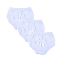 Calcinha Tapa Fralda Bebê Kit c/ 03 un com Renda - Brando