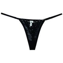 Calcinha Tinindo Fio Dental com Transparência e Tiras - LINGERIE SENSUALLE