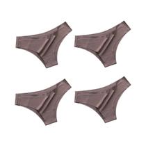 Calcinha Ultrafina Sem Costura Feminina Conjunto De 4 Sexy Seda Gelo Cintura Baixa G-string Macio