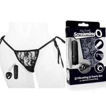 Calcinha Vibratória Screaming O Panty Set Com Cápsula Preto Calcinha Vibratória Screaming O Panty Set Com Cápsula Preto