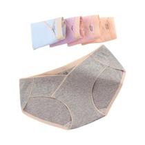 Calcinhas De Algodão Ajustáveis De Cintura Alta Para Gestantes 5PCS Cores Sólidas Suporte Para