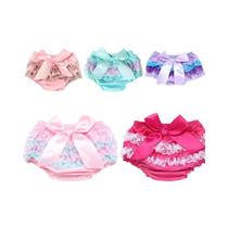 Calcinhas De Algodão Com Renda Para Meninas Bebês, Cobertura De Fraldas Com Borboleta, Pacote Com 5