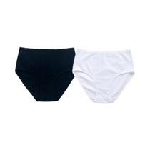 Calcinhas De Algodão Femininas De Cintura Alta Com Controle De Barriga, Lingerie De Malha Canelada