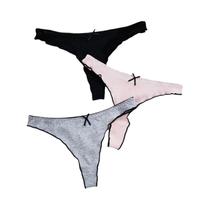 Calcinhas De Algodão Femininas De Cintura Baixa 3 Peças Em Cores Sólidas Sexy Casual Confortáveis