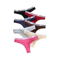 Calcinhas De Algodão Femininas De Cintura Baixa Respiráveis 7 Peças G-String Sexy Macias Para
