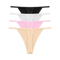 Calcinhas De Algodão Femininas, G-string Sem Costura, Respirável, Tamanhos S-XL, 4 Peças