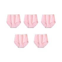 Calcinhas De Algodão Femininas plus Size, 5 Peças, Sem Costura, Macias, Respiráveis, Cuecas Sólidas,
