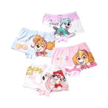 Calcinhas De Algodão Para Meninas Paw Patrol Skye Everest 4 Peças, Roupa Íntima Infantil, Calcinhas