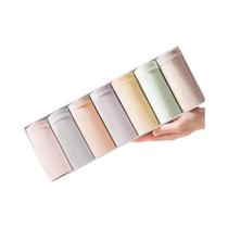 Calcinhas De Algodão Respirável Femininas 7 Peças Baixa Cintura Bonitas E Sólidas Lingerie Feminina