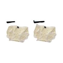 Calcinhas De Renda Sexy Femininas Em Algodão Floral, Confortáveis E Sem Costura, 2 Peças De Lingerie