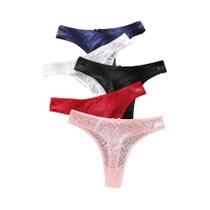 Calcinhas De Renda Transparente plus Size Para Mulheres, Pacote Com 5, Sexy, Confortáveis E