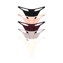 Calcinhas De Seda Ultra Finas E Respiráveis Para Mulheres, Conjunto De 5PCS, G-String T-Back