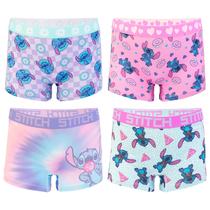 Calcinhas e shorts Disney Lilo & Stitch Angel 4-10 Years Girl, pacote com 4 unidades