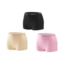 Calcinhas Esportivas Femininas De Algodão Sem Costura 3 Peças Em Cores Sólidas Lingerie Intima