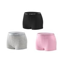 Calcinhas Esportivas Femininas De Algodão Sem Costura 3 Peças Em Cores Sólidas Lingerie Intima