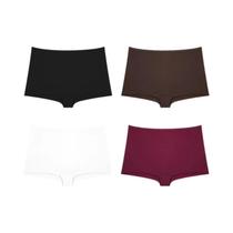 Calcinhas Esportivas Femininas De Algodão Sem Costura 4PCS Em Cores Sólidas Confortáveis Tamanhos