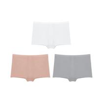 Calcinhas Esportivas Sem Costura Femininas 3 Peças Em Cores Sólidas Confortáveis Lingerie Íntima