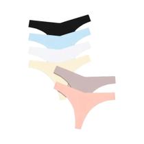 Calcinhas Femininas 6 Peças - Seda Gelada, Sem Costura, Cintura Baixa e V