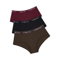 Calcinhas Femininas Cintura Baixa - Kit com 3 Peças em Algodão Elástico e Respirável