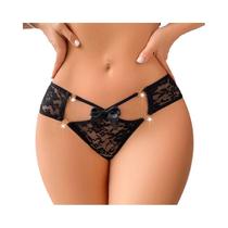 Calcinhas Femininas De Cintura Baixa Com Renda Floral E Laço, Sexy, Confortáveis E Sólidas