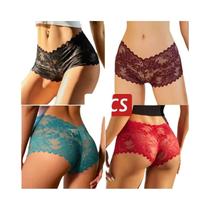 Calcinhas Femininas de Renda Floral - Conforto, Sexy e Respirável (4 Unidades)