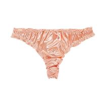 Calcinhas Femininas Invisíveis De Cetim Seda Gelo Sem Costura Com Detalhe Franzido Tanga 1 Peça/7