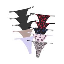 Calcinhas Femininas Sem Costura De Cintura Baixa 10 Peças Com Alças Finas Alta Flexibilidade