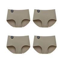 Calcinhas Femininas Sem Costura De Seda Gelada 4 Peças, Cuecas Finas Macias, Lingerie Feminina Sexy