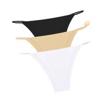 Calcinhas Femininas Sem Costura Multicoloridas, Cintura Baixa, Respirável, Lingerie De Seda Gelada,