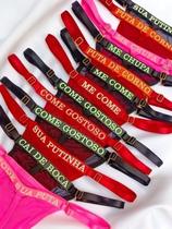 Calcinhas Fio Dental Frases Sexys e Sensuais- Sortida - Jennifer - VR1025
