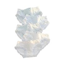 Calcinhas Francesas Românticas Para Mulheres 5PCS Tecido Tricotado Puro Com Laço