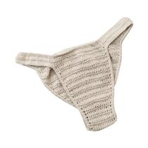 Calcinhas G-string De Malha Respirável Para Homens E Mulheres, Roupa De Banho De Crochê Feita À Mão