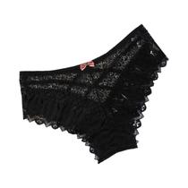 Calcinhas G String De Renda Com Cintura Baixa Para Mulheres, Lingerie Transparente Com Detalhes