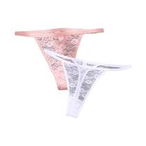 Calcinhas G-String De Renda Sexy Para Mulheres 2PCS Em Cores Sólidas Lingerie Íntima Calcinhas G-String De Renda Sexy Para Mulheres 2PCS Em Cores Sólidas Lingerie Íntima