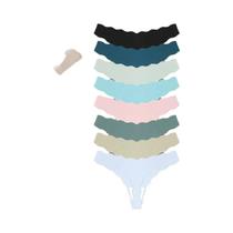 Calcinhas G-String Sexy Sem Costura Em Seda Gelada Para Mulheres, 8 Peças, Tanga Elástica Calcinhas G-String Sexy Sem Costura Em Seda Gelada Para Mulheres, 8 Peças, Tanga Elástica