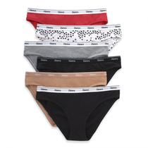 Calcinhas Hanes, biquíni feminino Originals, pacote com 6 cores variadas Calcinhas Hanes, biquíni feminino Originals, pacote com 6 cores variadas