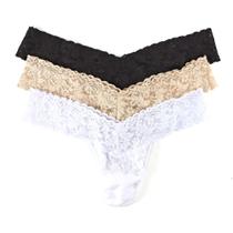 Calcinhas Hanky Panky Signature em Renda de Cintura Baixa - Kit com 3