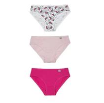 Calcinhas Infantil Algodão Del Rio kit com 3 peças