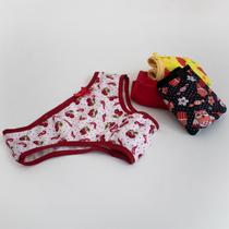 calcinhas infantil kit 9 roupa intima menina moça 6 8 10 12 anos atacado - Empório da Roupa
