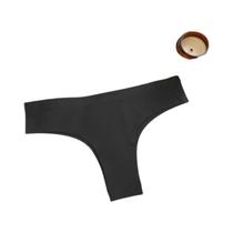 Calcinhas Invisíveis Femininas Sem Costura Em Seda De Gelo Com Cintura Média, Lingerie Sexy