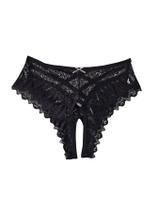 Calcinhas MakeMechic Floral Lace Criss Cross Cutt Out Pretas
