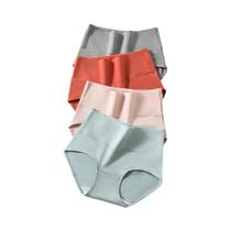 Calcinhas Modeladoras Femininas plus Size De Cintura Alta 4PCS Em Algodão Respirável M-5XL