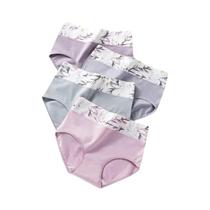 Calcinhas Modeladoras Femininas plus Size De Cintura Alta 4PCS Em Algodão Respirável M-5XL