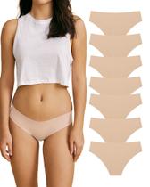 Calcinhas SHARICCA, biquíni feminino sem costura e atrevido, pacote com 7, bege, XS Calcinhas SHARICCA, biquíni feminino sem costura e atrevido, pacote com 7, bege, XS