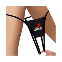 Calcinhas Transparentes Sexy Femininas Tipo G-string Com Impressão De Letras E Renda