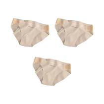 Calcinhas Triangulares Finas de Seda Gel - Kit com 3 Peças - Lingerie Sexy Sem Costura