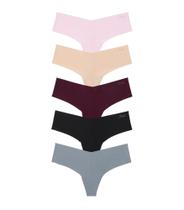 Calcinhas Victoria's Secret No-Show Thong, pacote com 5 Calcinhas Victoria's Secret No-Show Thong, pacote com 5